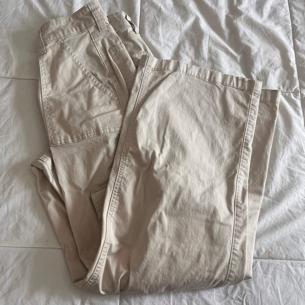 Hollister Tan Cargo Pants Lightweight Relaxed Fit